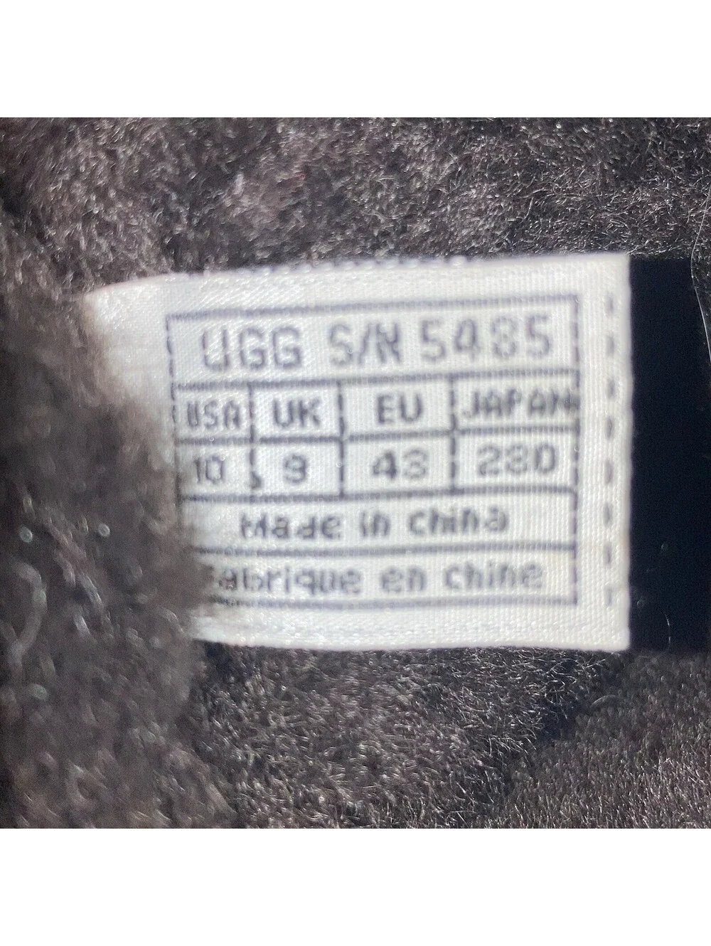 Men’s Size 10 UGG Australia 5485 Brown Leather Shearling Lined Winter Boots